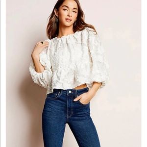 Free people white puff top